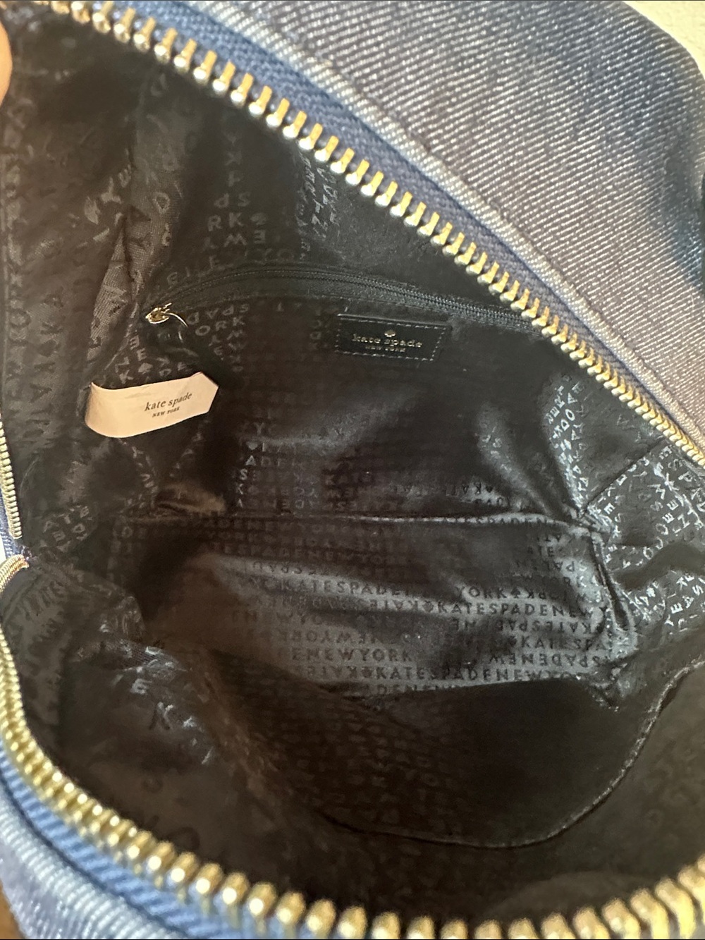 Like NEW Kate spade Grove Street Denim Poppy Sammi Backpack - Picture 9 of 15